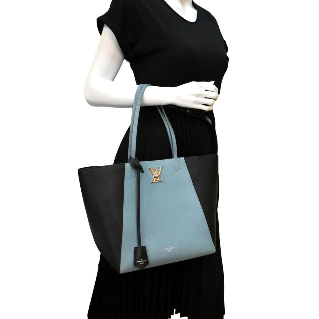 Louis Vuitton LockMe Cabas Tote Bag Black Leather ref.596987 - Joli Closet