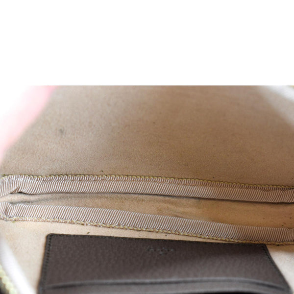 GUCCI Ophidia GG Supreme Monogram Phone Case Wristlet Beige 598654