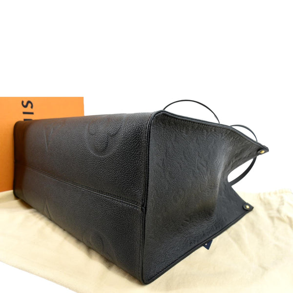 LOUIS VUITTON Onthego GM Monogram Empreinte Leather Tote Bag Black