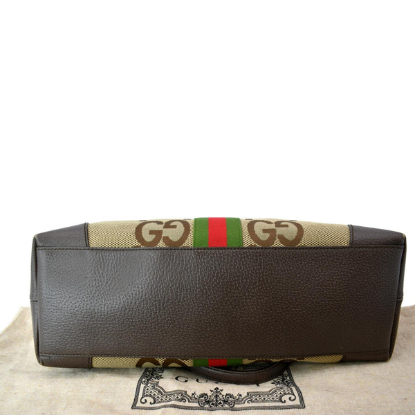 GUCCI Ophidia Jumbo GG Supreme Canvas Tote Bag Beige 631685