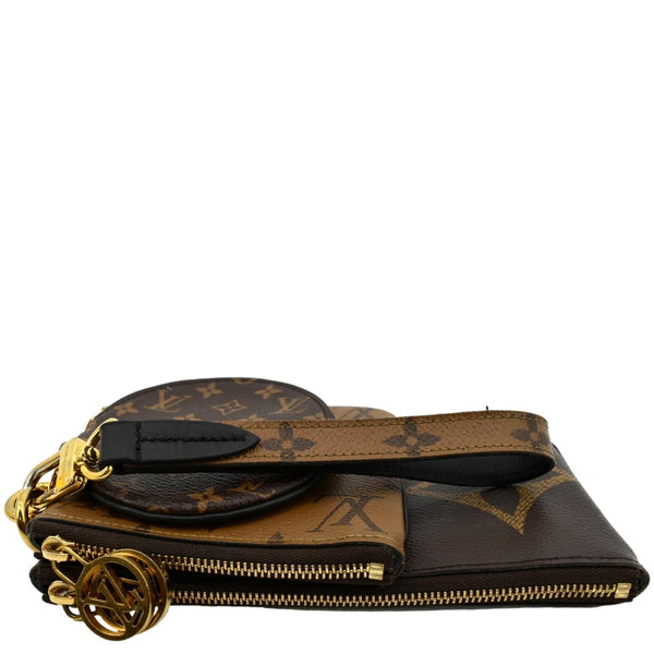 LOUIS VUITTON Monogram Canvas Trio Pouch Bag Brown