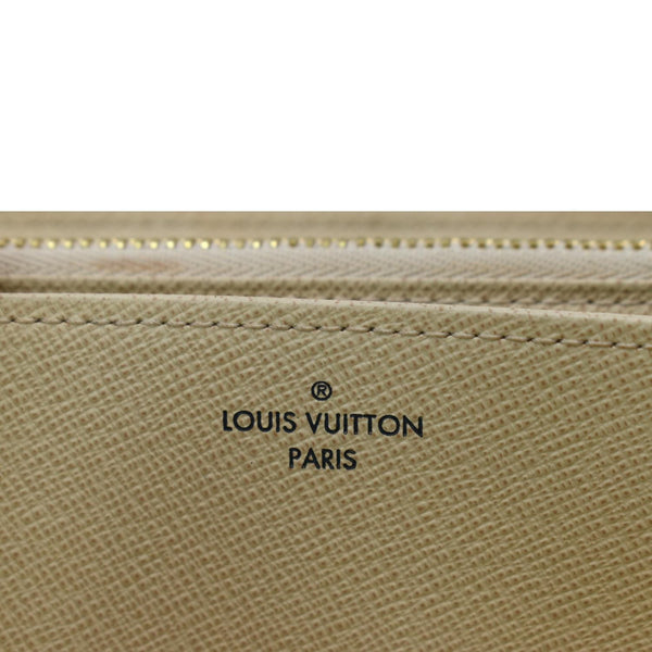 LOUIS VUITTON Zip Around Damier Azur Wallet White
