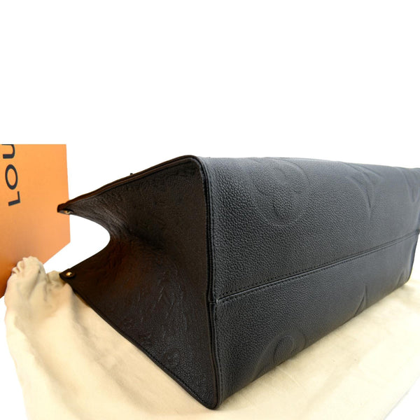 LOUIS VUITTON Onthego GM Monogram Empreinte Leather Tote Bag Black