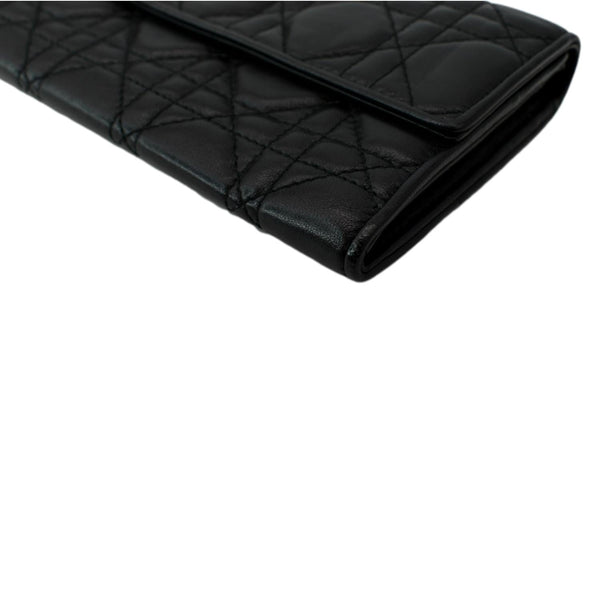 CHRISTIAN DIOR Lady Dior Cannage Leather wallet Black