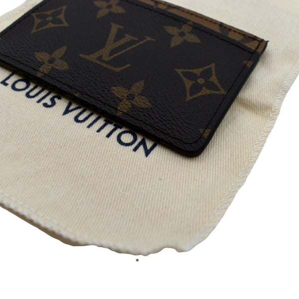 LOUIS VUITTON Monogram Canvas Card Holder Brown