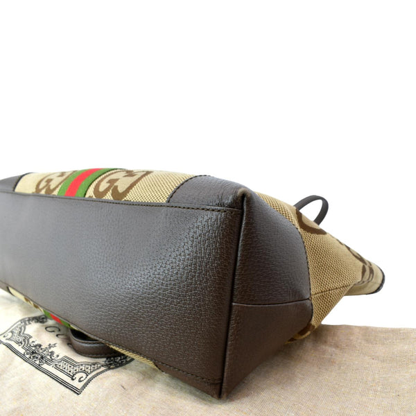 GUCCI Ophidia Jumbo GG Supreme Canvas Tote Bag Beige 631685