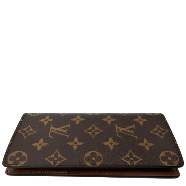LOUIS VUITTON Brazza Monogram Canvas Bifold Long Wallet Brown