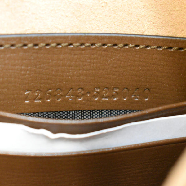 GUCCI Half Moon Mini GG Supreme Canvas Crossbody Bag Beige 726843