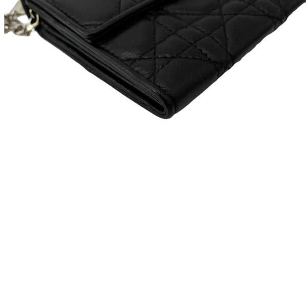 CHRISTIAN DIOR Lady Dior Cannage Leather wallet Black