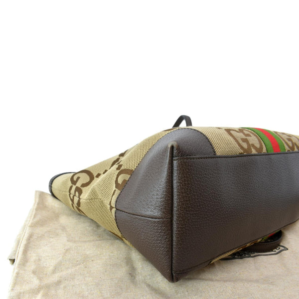 GUCCI Ophidia Jumbo GG Supreme Canvas Tote Bag Beige 631685