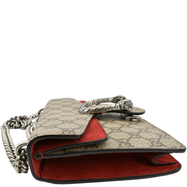 GucciI Dionysus Mini GG Supreme Canvas Crossbody Bag - Left Side View