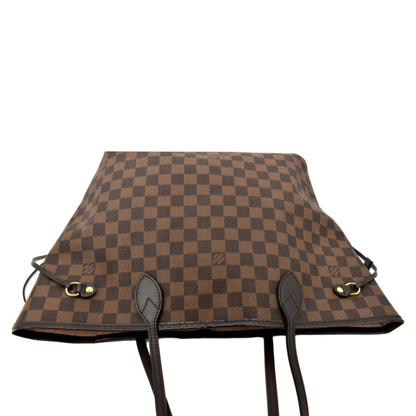 LOUIS VUITTON Neverfull MM Damier Ebene Tote Bag Brown