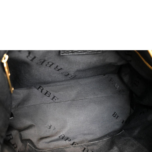 BURBERRY Dewsbury Medium Grain Check Embossed Tote Bag Black-Dallas Designer