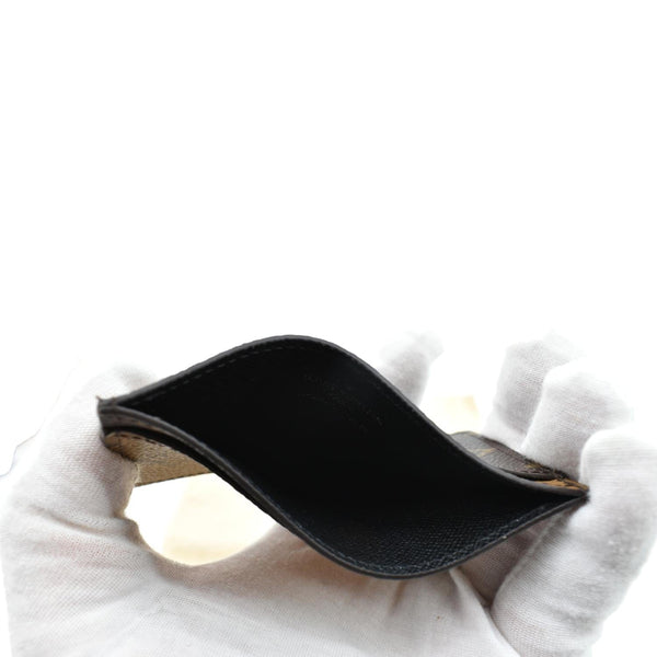 LOUIS VUITTON Monogram Canvas Card Holder Brown