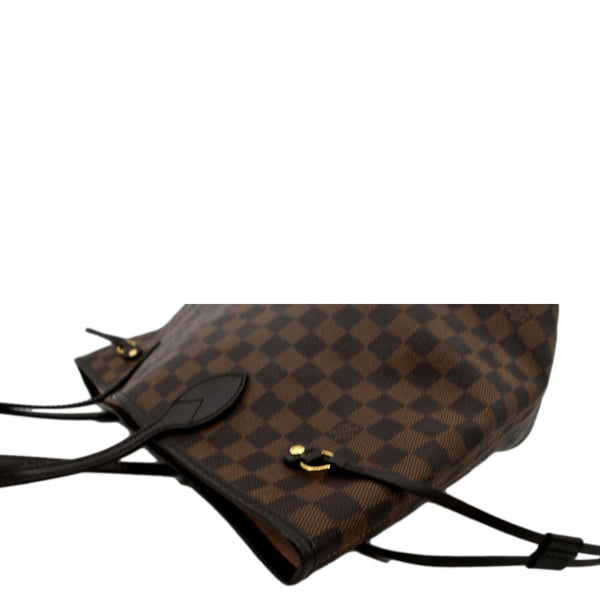 LOUIS VUITTON Neverfull MM Damier Ebene Tote Bag Brown