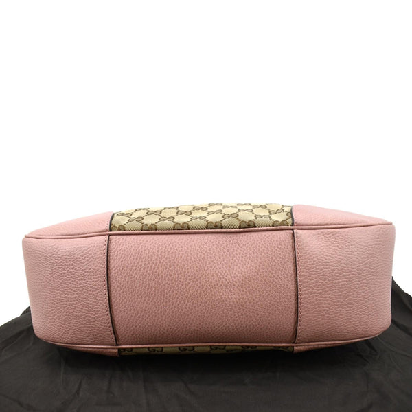 GUCCI Large Bree GG Canvas Hobo Bag Pink 449244