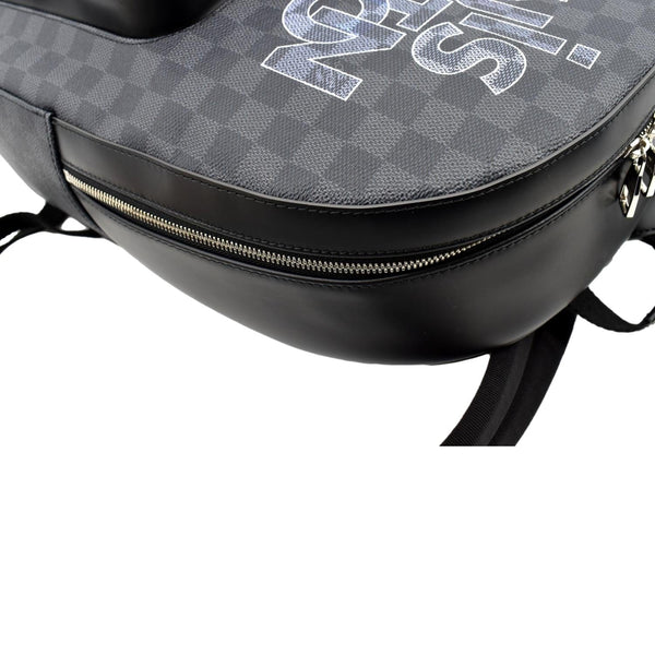 LOUIS VUITTON Josh Interlinked Logo Damier Graphite Backpack Black
