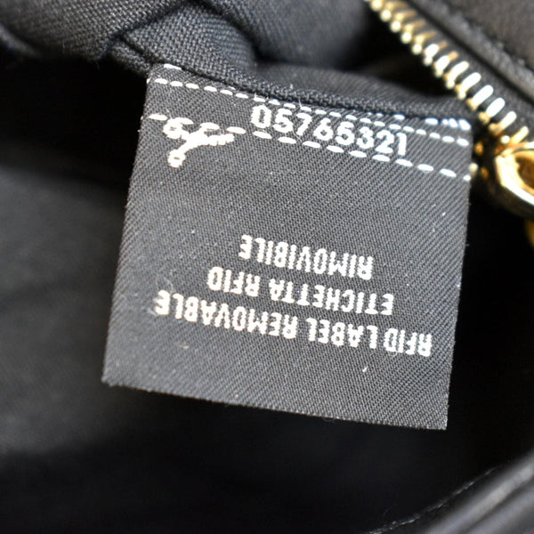 FENDI Baguette Leather Shoulder Bag Black