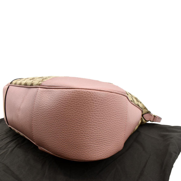 GUCCI Large Bree GG Canvas Hobo Bag Pink 449244