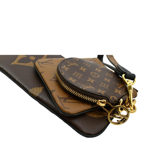 LOUIS VUITTON Monogram Canvas Trio Pouch Bag Brown