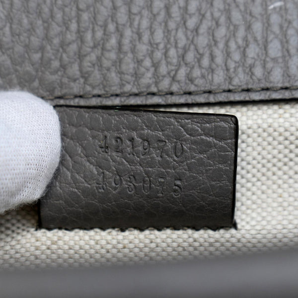 Gucci Dionysus Mini Leather Crossbody Bag in Gray - Serial Number