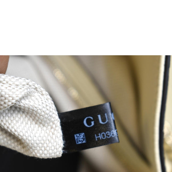 GUCCI Women Soho Medium Chain Leather Tote Shoulder Bag Ivory 536196