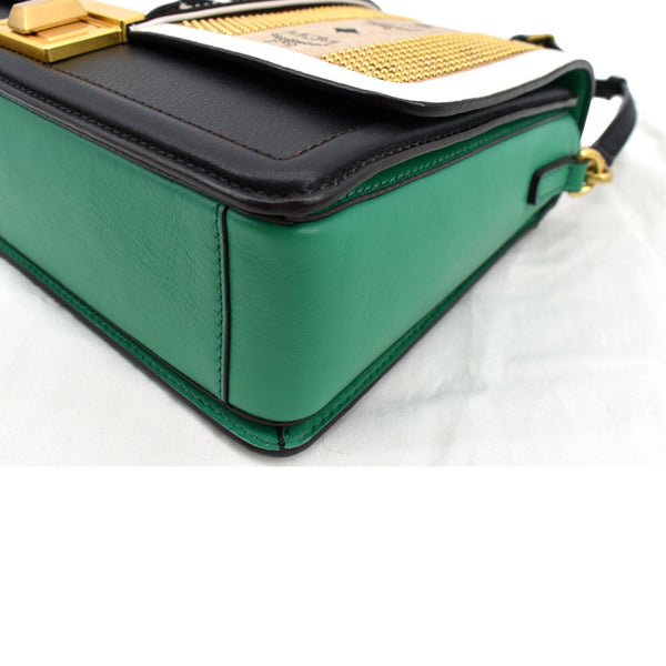 MCM Little Veronika Visetos Canvas Leather Top Handle Satchel Bag Multicolor