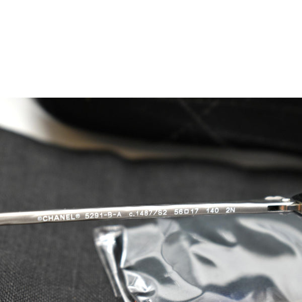 CHANEL 5291-B-A c.1487/S2 Blue Silver Crystals Sunglasses Blue Lens