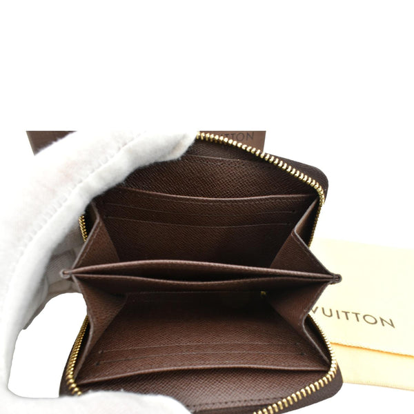 LOUIS VUITTON Damier Ebene Zippy Coin Purse Brown