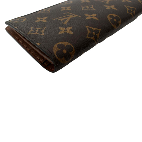 LOUIS VUITTON Brazza Monogram Canvas Bifold Long Wallet Brown