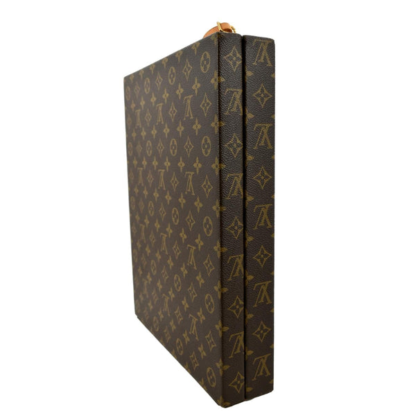 LOUIS VUITTON Attache Case Vertical Monogram Canvas Briefcase Brown