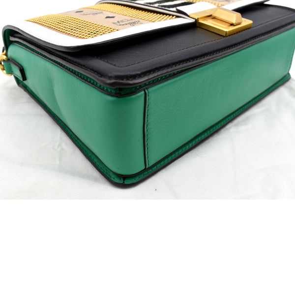 MCM Little Veronika Visetos Canvas Leather Top Handle Satchel Bag Multicolor