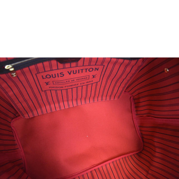 LOUIS VUITTON Neverfull GM Damier Ebene Tote Shoulder Bag Brown