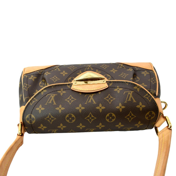 LOUIS VUITTON Beverly MM Monogram Canvas Satchel Bag Brown
