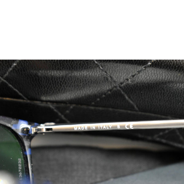 CHANEL 5291-B-A c.1487/S2 Blue Silver Crystals Sunglasses Blue Lens