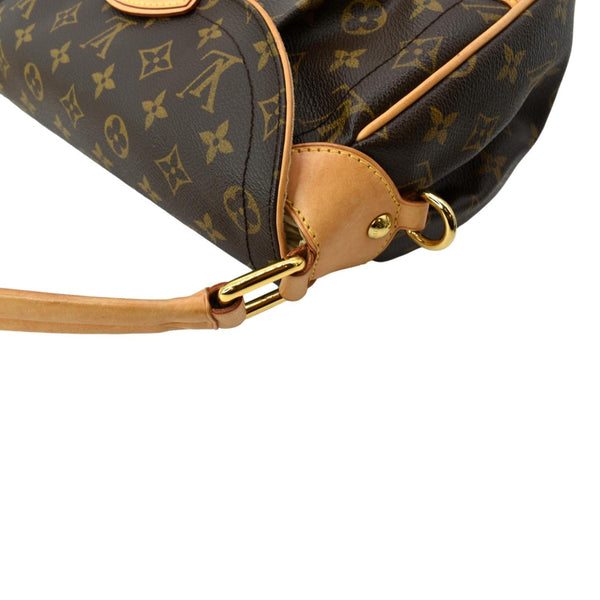 LOUIS VUITTON Beverly MM Monogram Canvas Satchel Bag Brown