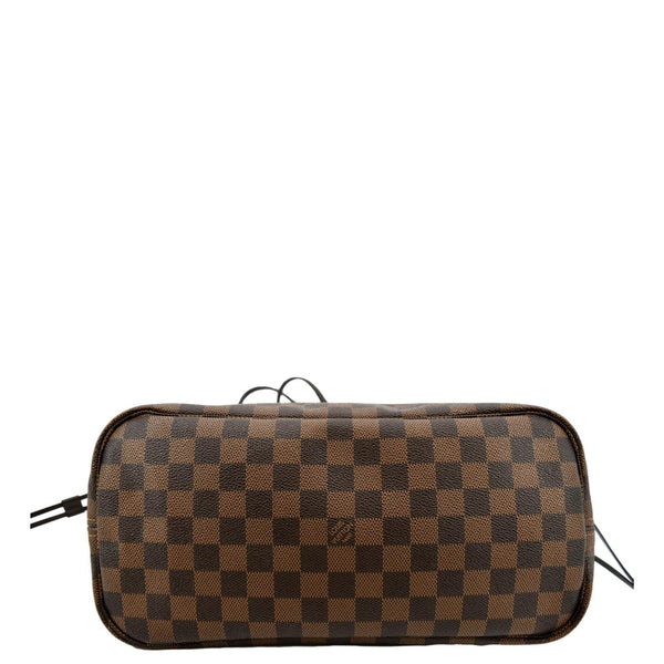 LOUIS VUITTON Neverfull MM Damier Ebene Tote Bag Brown