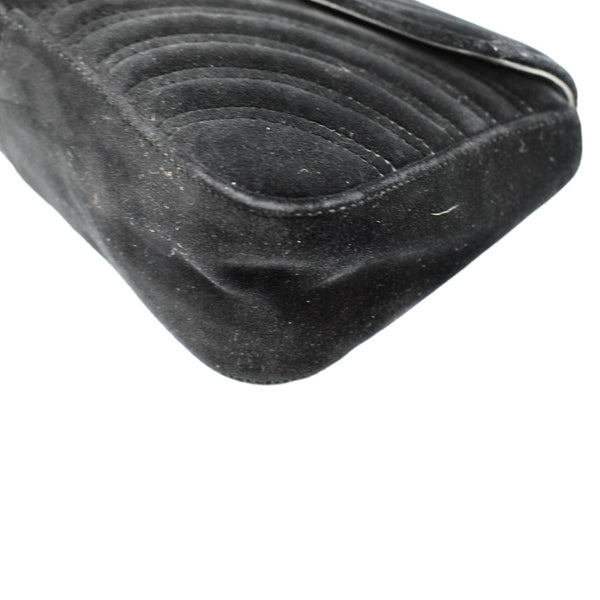 Gucci GG Marmont Velvet Crossbody Bag in Black Color - Bottom Right