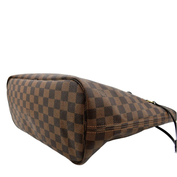 LOUIS VUITTON Neverfull MM Damier Ebene Tote Bag Brown