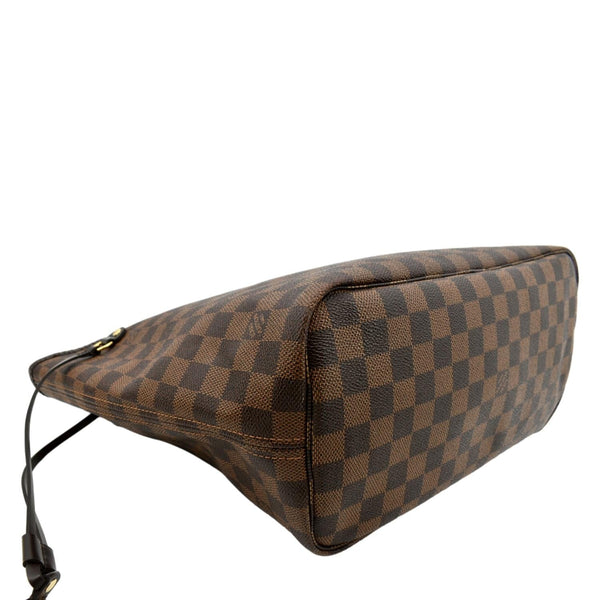 LOUIS VUITTON Neverfull MM Damier Ebene Tote Bag Brown
