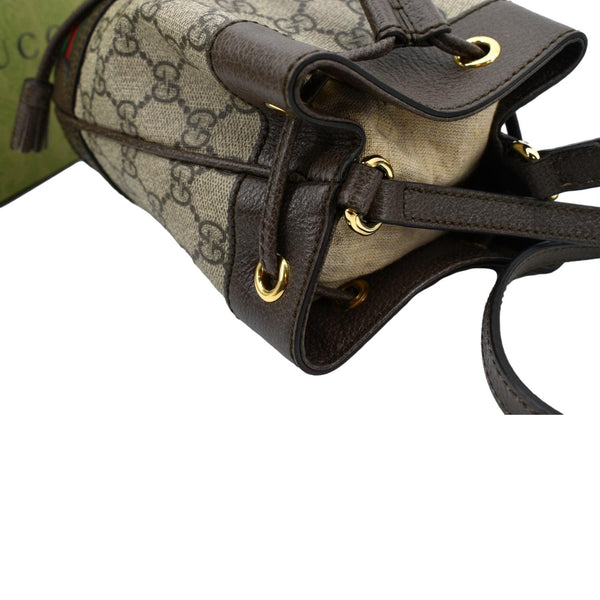 GUCCI Ophidia Small GG Canvas Bucket Bag Beige 550620