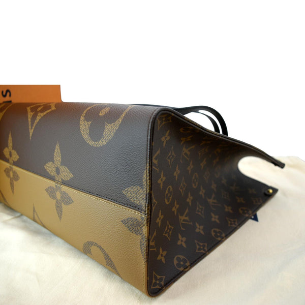 LOUIS VUITTON Onthego GM Giant Monogram Canvas Tote Shoulder Bag Brown - New Year Deals