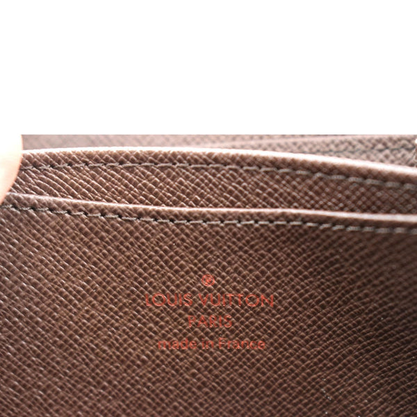LOUIS VUITTON Damier Ebene Zippy Coin Purse Brown