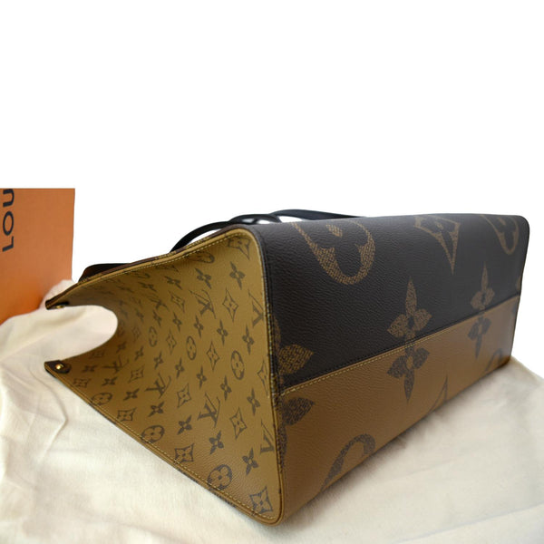 LOUIS VUITTON Onthego GM Giant Monogram Canvas Tote Shoulder Bag Brown - New Year Deals