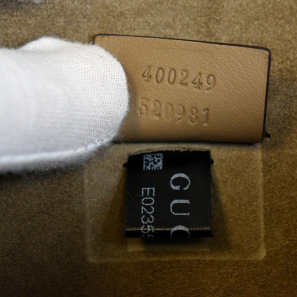 GUCCI Dionysus Small GG Supreme Canvas Shoulder Bag Beige 400249