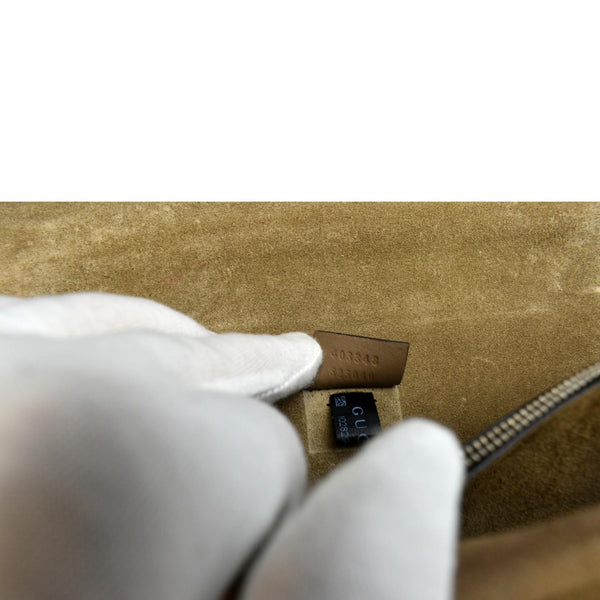 GUCCI Dionysus Medium GG Supreme Monogram Shoulder Bag Beige 403348