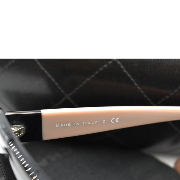 CHANEL 5321-A c.1333/26 Cat Eye Black Sunglasses Gray Mirrored Lens