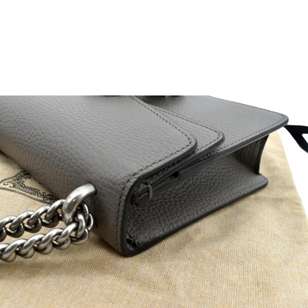 Gucci Dionysus Mini Leather Crossbody Bag in Gray - Top Left
