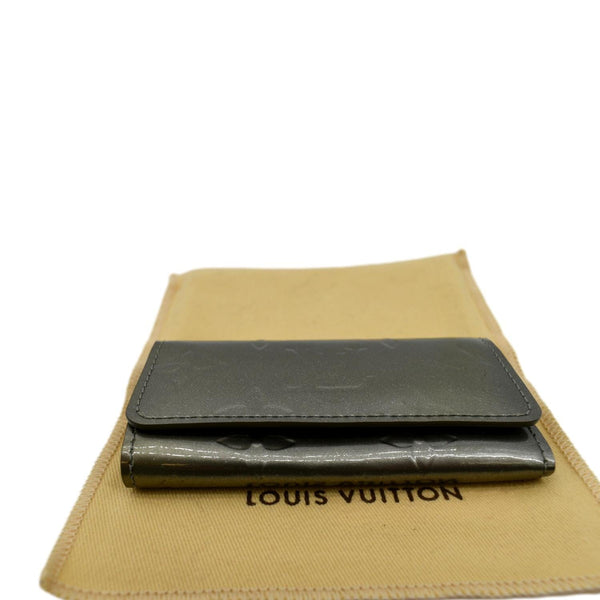 LOUIS VUITTON Multicles Vernis Leather 4 Key Holder Greenish Gray