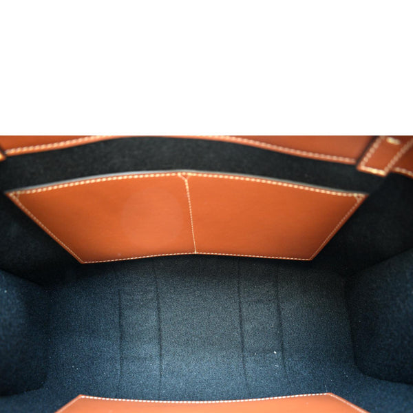 CHLOE Medium Woody Calfskin Canvas Tote Bag Black